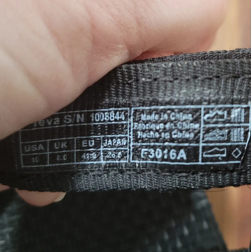 Teva Black Platform Sport Sandals